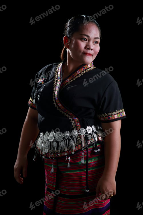 Preview: Lua Or Lawa Woman, Ethnic Group In Northern Thailand And Lao, Posing In Hill Tribe Traditional