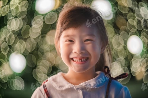 Preview: Happy Little Girl Enjoying In New Year Festival
