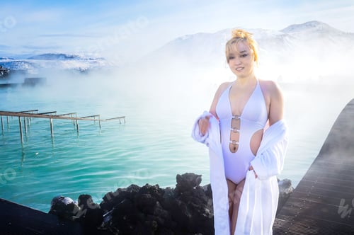 Preview: Beautiful Blue Lagoon View During Winter In Iceland