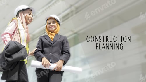 Preview: Beauty Two Hijab Engineer Smiling With General Engineering And Occupational Safety And Health