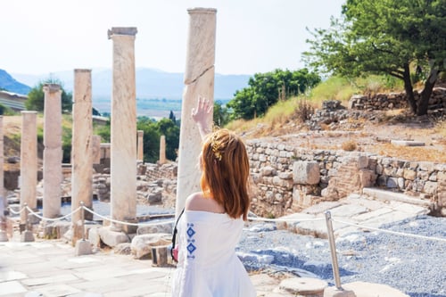 Preview: Vacation In Turkey View Of Ephesus Ancient City During Summer Which Was An Ancient Greek City On