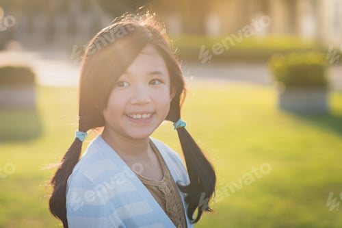 Preview: Close Up Of Beautiful Asian Girl Outdoors,Vintage Filter