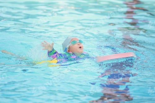 Preview: Children Girl In Swimming Pool