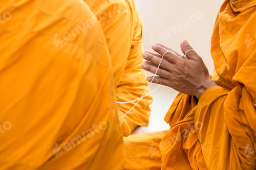 Preview: Pray, Put The Palms Of The Hands Together In Salute , Monks, Thailand