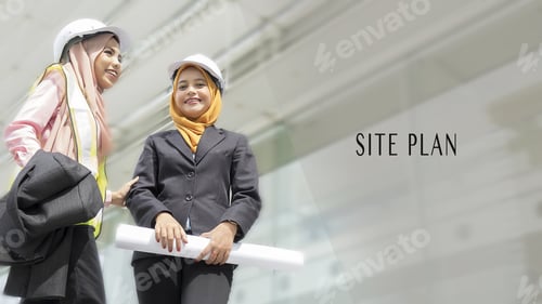 Preview: Beauty Two Hijab Engineer Smiling With General Engineering And Occupational Safety And Health