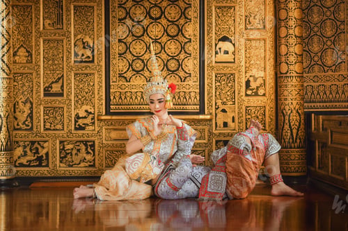 Preview: Art Culture Thailand Dancing In Masked Khon In Literature Ramayana,Thailand Culture Khon,Vintage