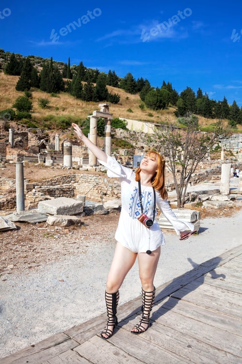 Preview: Vacation In Turkey View Of Ephesus Ancient City During Summer Which Was An Ancient Greek City On