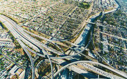 Preview: Aerial View Of A Massive Highway Intersection In Los Angelesaerial View Of A Massive Highway