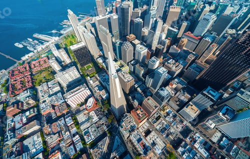 Preview: Downtown San Francisco Aerial View Of Skyscrapers