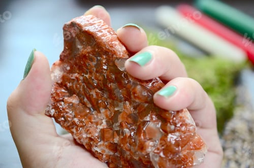 Preview: Large Red Calcite Crystals For Sexuality, Creativity & Optimism