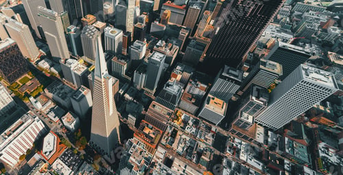 Preview: Downtown San Francisco Aerial View Of Skyscrapers