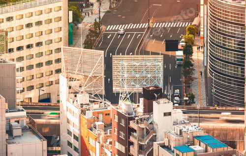 Preview: Aerial View Of The Tokyo Cityscape Toward Sunset