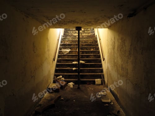 Preview: Large Staircase In Underground Tunnel