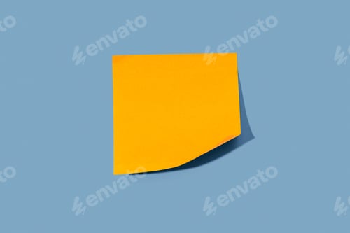 Preview: Sticky Note With Shadow Overhead View - Flat Lay