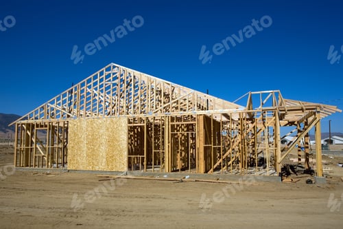 Preview: Typical Wood Frame Construction In New Housing Development