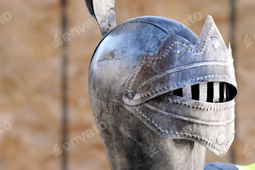 Preview: A Headshot Of A Knights Metal Armor.