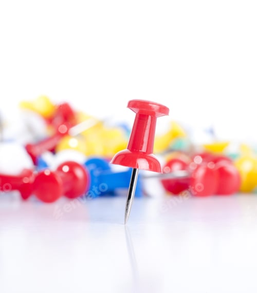 Preview: Close Up Of A Red Thumbtack