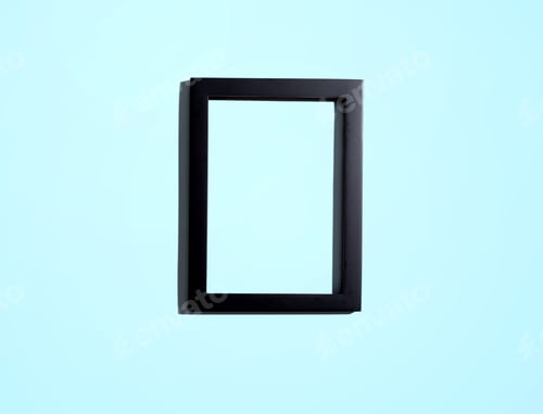 Preview: Blank Photo Frame - Overhead View Flat Lay