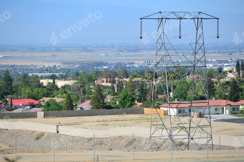 Preview: High Voltage Transmission Lines Occupy The Utility Company'S Right-Of-Way Leading Into The City.