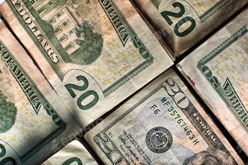 Preview: Twenty Dollar Bills Closeup
