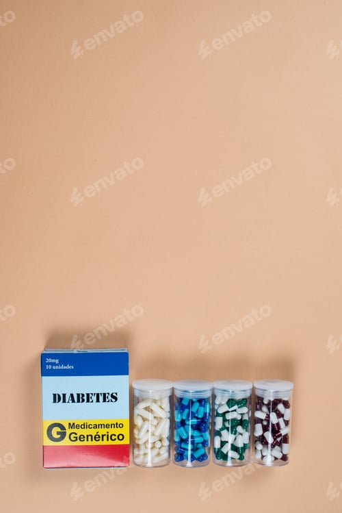 Preview: Colored Capsule Of Medication In Transparent Plastic Storage And Container Medicine Box - Medicine