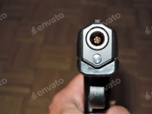 Preview: Pistol With Loaded Hollow Point Bullet