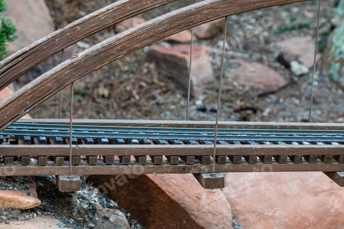 Preview: A Miniature Train Set In An Outdoor Public Garden
