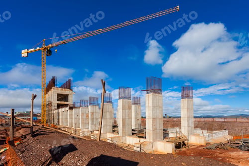 Preview: Large Construction, Bridges, Buildings, Industry Execution Of The Foundation And Concreting.