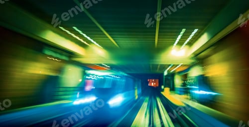 Preview: Miami Metro Mover Automated Train Pov At Night Through The Windshield