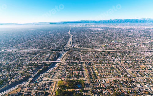 Preview: Aerial View Of A Massive Highway Intersection In Los Angeles
