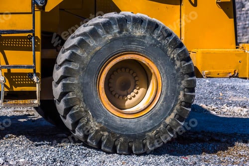 Preview: Wheel On Tractor At A Construction Site