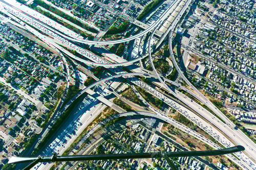 Preview: Aerial View Of A Massive Highway Intersection In Los Angelesaerial View Of A Massive Highway