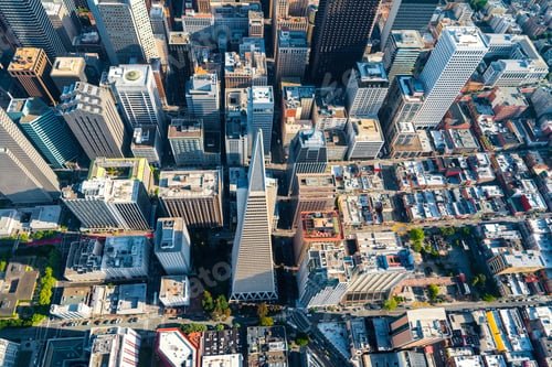 Preview: Downtown San Francisco Aerial View Of Skyscrapers