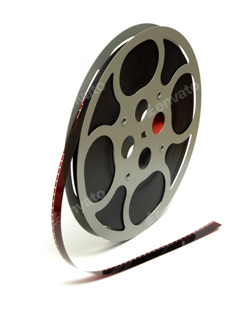 Preview: An Isolated Shot Of A 16Mm Movie Reel For Projection Playing At Theaters.
