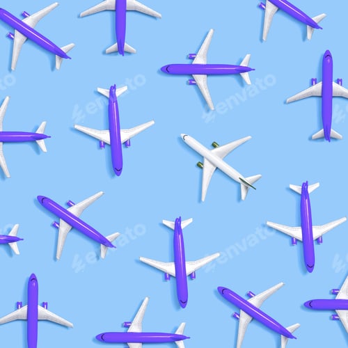 Preview: One Out Unique Toy Airplane Concept Overhead View Flat Lay