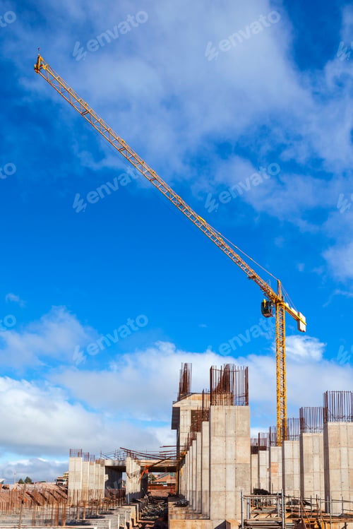 Preview: Crane And Building Construction Site