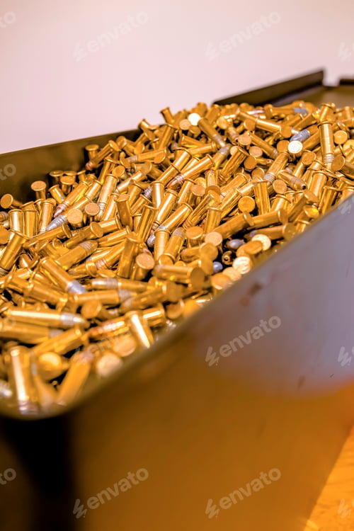 Preview: Side View Ammo Box Full Of Bullets