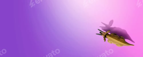 Preview: Triceratops Figure With Shadow From Above - Flat Lay