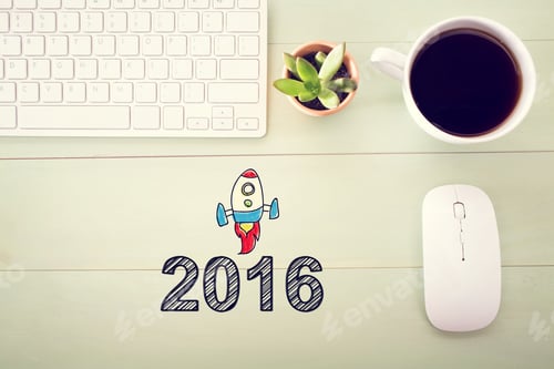 Preview: 2016 Concept With Workstation On A Light Green Wooden Desk