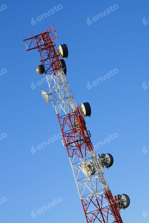Preview: Antenna Tower Against A Blue Sky