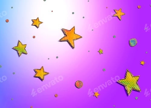 Preview: Stars And Planets Cardboard Craft Drawings - Flatlay