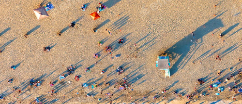 Preview: Aerial View Of The Beach In Santa Monica, Ca