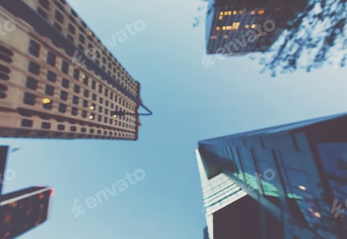 Preview: Defocused Blurred View Of Skyscrapers In Los Angeles, Ca