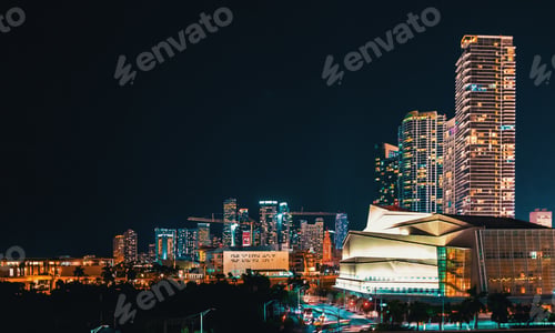 Preview: View Of Downtown Miami City At Night