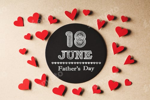 Preview: 18 June Fathers Day Message With Handmade Small Paper Hearts