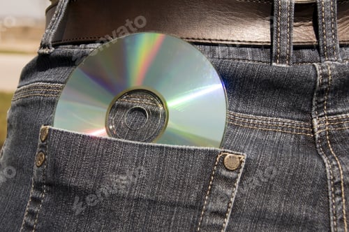 Preview: A Compact Disc At The Top Of A Pocket.