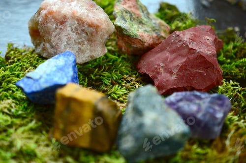 Preview: Set Of 7 Raw Crystal Bundle.