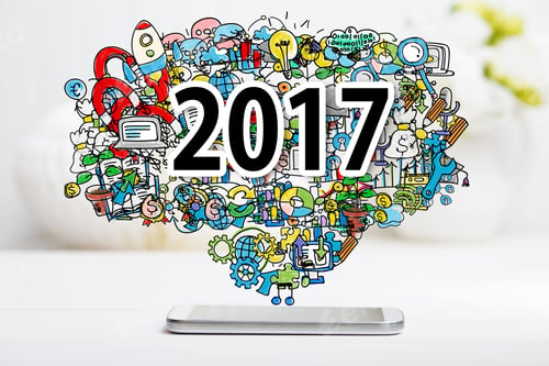 Preview: 2017 Concept With Smartphone On White Table