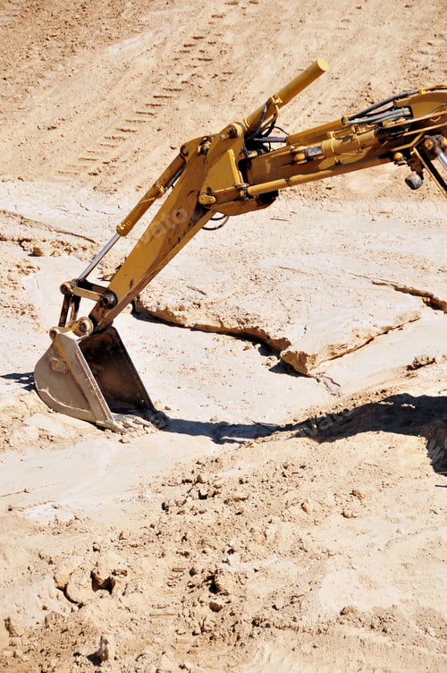 Preview: The Bucket Of A Power Shovel On A Construction Project