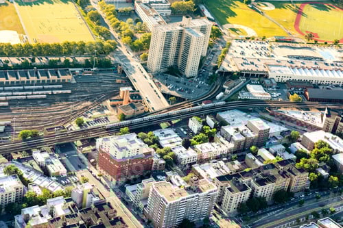 Preview: Aerial View Of The Of Large Intersection In New York City